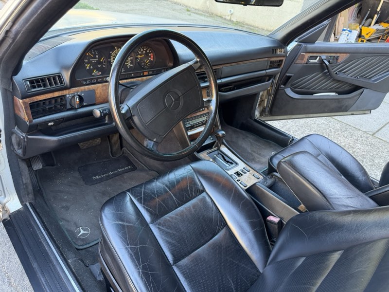 Front cabin with the driver’s door open.